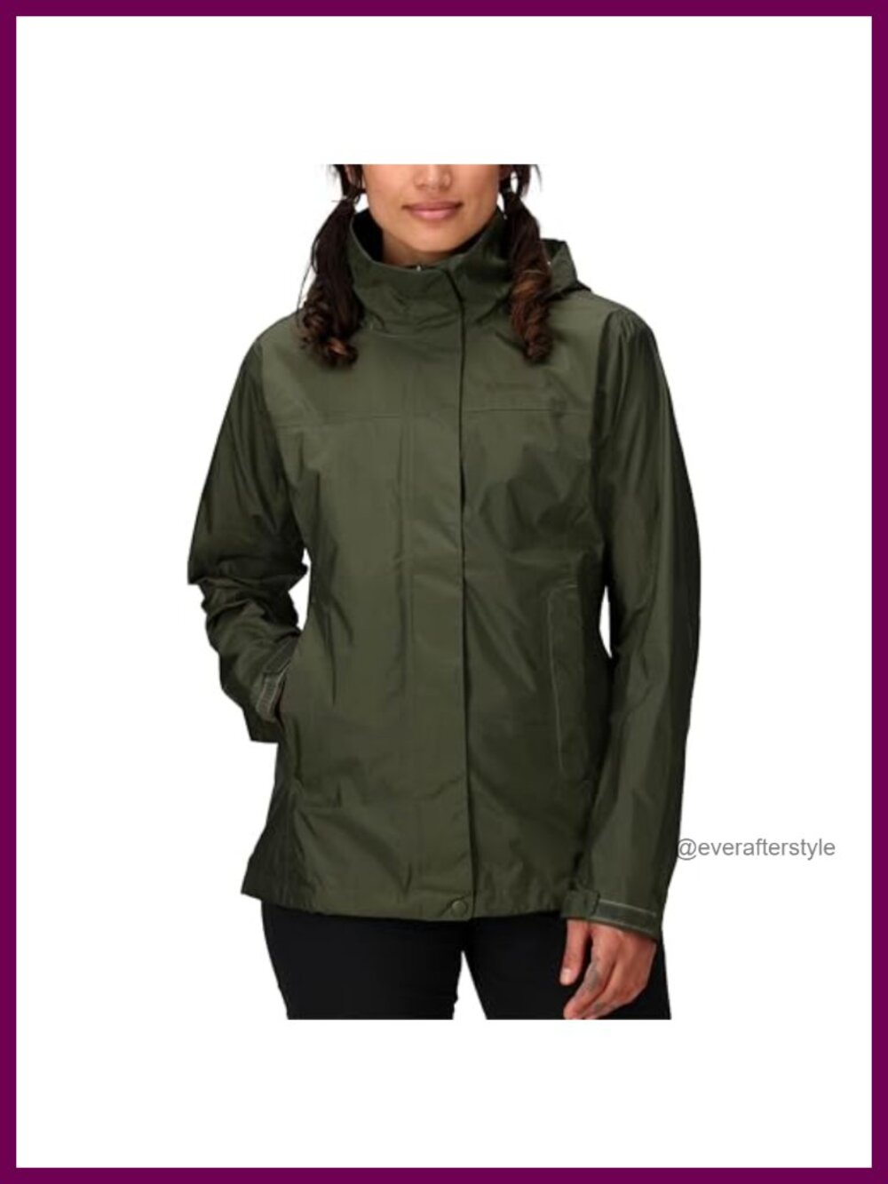 Waterproof Rain Jacket NanoPro PFC-Free DWR Seam-Taped Packable Hooded
